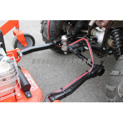 Attelage par 2 bras tirés + Platine de fixation sur le quad